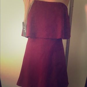 Lulus Red strapless mini dress